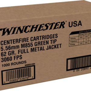 WINCHESTER USA 5.56X45 GREEN - TIP 1000RD CASE LOT
