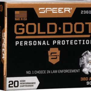SPEER GOLD DOT 380 ACP - 90GR GDHP 20RD 10BX/CS