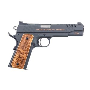Auto Ordnance USA 250th Anniversary Special Edition 1911 Handgun .45 Auto 7rd Capacity 5" Barrel Wood Engraved Grips