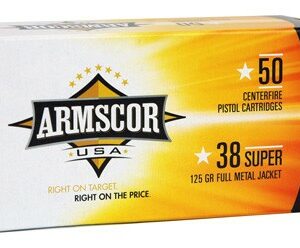 ARMSCOR 38 SUPER 125GR FMJ - 50RD 20BX/CS MADE IN USA