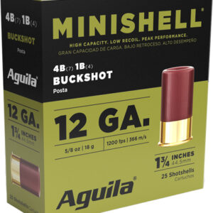 AGUILA MINI-SHELL 12GA 1.75" - 7-#4 & 4-#1 BUCK 25RD 10BX/CS