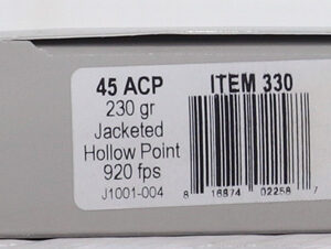 UNDERWOOD 45 ACP 230GR JHP - 20RD 10BX/CS