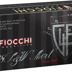 FIOCCHI 38 S&W SHORT 145GR FMJ - 50RD 20BX/CS