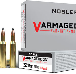 NOSLER VARMAGEDDON 222 REM - 40GR FBT 20RD 20BX/CS