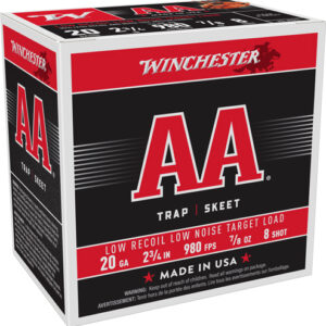 WINCHESTER AA 20GA 2.75" 7/8OX - #8 890FPS 250RD CASE LOT