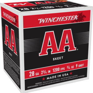 WINCHESTER AA 28GA 2.75" 3/4OZ - #9 1200FPS 250RD CASE LOT