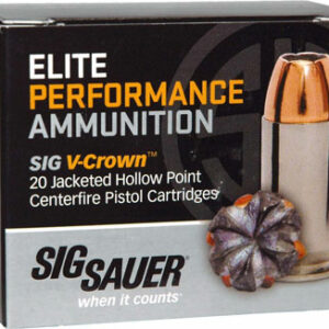 SIG 380 ACP 90GR ELITE V-CROWN - JHP 20RD 10BX/CS