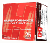 HORNADY SPF VARMINT 17 HORNET - 20GR V-MAX 25RD 10BX/CS