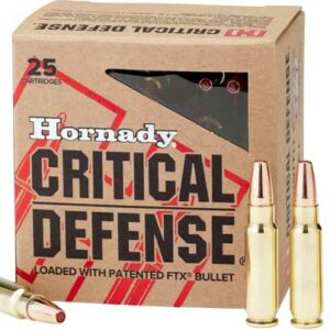 HORNADY CRITICAL DEFENSE - 5.7X28 40GR FTX 25RD 10BX/CS