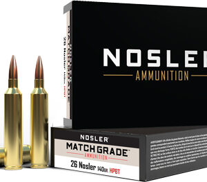 NOSLER MATCH GRADE 26 NOSLER - 140GR CUSTOM HPBT 20RD 10BX/C