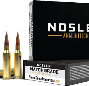 NOSLER MATCH 6MM CM 105GR - REDUCED DRAG HPBT 20RD 10BX/C