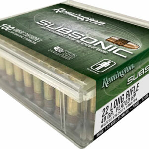 REMINGTON SUBSONIC 22LR 40GR - PLATED LEAD-HP 100RD 50BX/CS