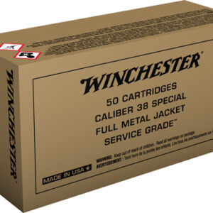 WINCHESTER SERVICE 38 SPECIAL - 130GR FMJ-RN 50RD 10BX/CS