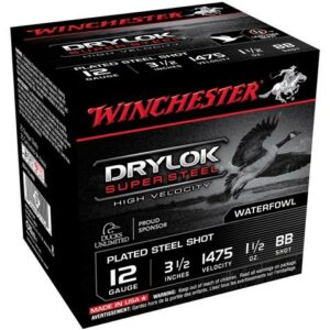 WINCHESTER DRYLOK 12GA 3.5" - 1-1/2OZ #BB 1475FPS 25RD 10B/C