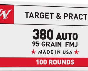 WINCHESTER USA 380 ACP 95GR - FMJ-RN 100RD VALUE PACK 5BX/CS