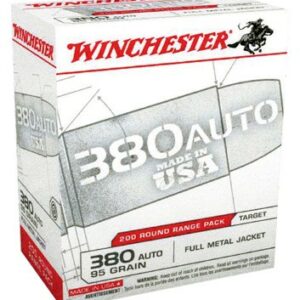 WINCHESTER USA 380 ACP 95GR - FMJ-RN 200RD 5BX/CS