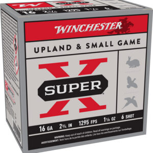 WINCHESTER SUPER-X 16GA 2.75" - 1-1/8OZ #6 1295FPS 25RD 10BX/C