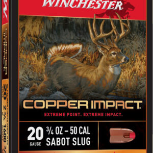 WINCHESTER COPPER IMPACT 20GA - 2.75" 3/4OZ SABOT 5RD 20BX/CS