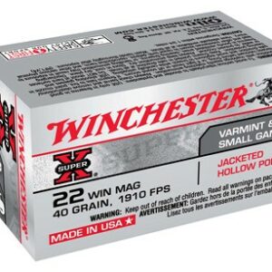WINCHESTER SUPER-X 22WMR 40GR - JHP 1910FPS 50RD 40BX/CS