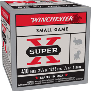 WINCHESTER SUPER-X 410 2.5" - 1/2OZ #4 25RD 10BX/CS