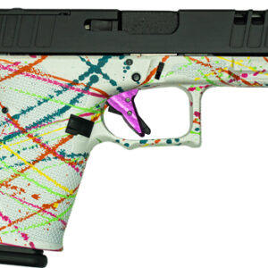 GLFA 19 STRIKER 9MM 4" 15 SHOT - BLK SLIDE SPLATTER WHITE FRAME