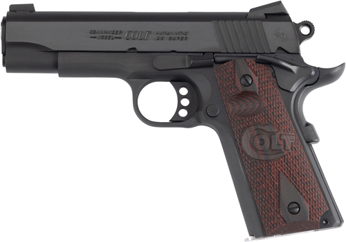 COLT COMBAT COMMANDER 38 SUPER - 4.25" BLUED/G10 BLACK CHERRY - Image 2