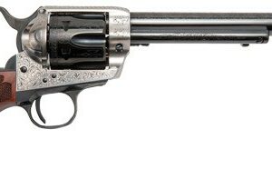 CIMARRON FRONTIER 45LC PW FS - 7.5" ENGRAVED SILVER/BL WAL