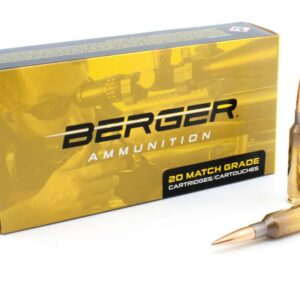 Berger Target Rifle Ammunition 6mm Creedmoor 109 gr LRHT 2940 fps 20/ct