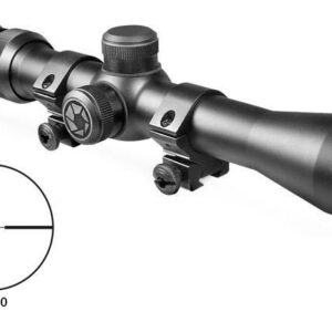 Barska Plinker-22 Rifle Scope with 3/8" Rings - 3-9x32mm 30/30 Reticle 36-13' FOV 3.5" ER Matte