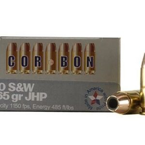 Corbon Self-Defense JHP Handgun Ammunition .40 S&W 165 gr JHP 1150 fps 20/box