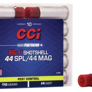 CCI Big 4 Handgun Shotshell Ammunition .44 spl/Mag #4 1000 fps 10/ct
