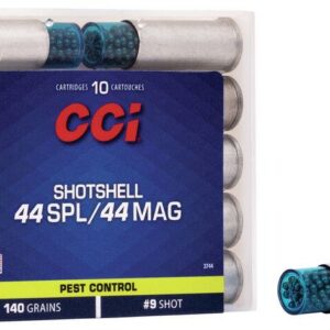 CCI Pest Control Handgun Shotshells .44 SPL/.44 Mag 140 gr #9 shot 1000 fps 10/ct