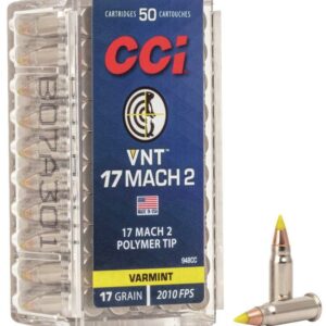 CCI Varmint Rimfire Ammunition .17 Mach 2 17 gr VNT 2010 fps 50/ct