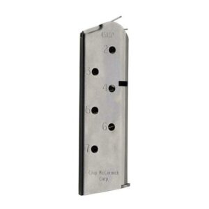 Chip McCormick Shooting Star Officer's 1911 Handgun Magazine .45 ACP Stainless Steel 7/rd