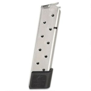 Chip McCormick Full-Size 1911 Railed Power Mag (RPM) Handgun Magazine Stainless .45 ACP 10/rd