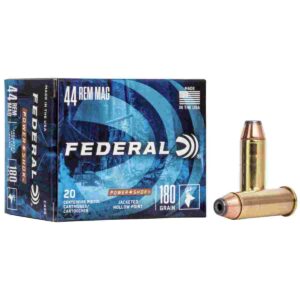 Federal Power-Shok Handgun Ammunition .44 Mag 180 gr JHP 1460 fps 20/box