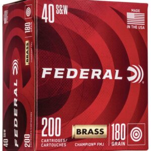 Federal Champion Training Handgn Ammuntion .40 S&W 115gr FMJ 985 fps 200/ct