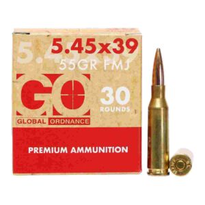 Global Ordnance Rifle Ammunition 5.45x39mm 55gr FMJ 2854 fps 30/ct