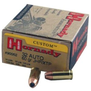 Hornady Custom Handgun Ammunition .32 ACP 60 gr XTP 1000 fps 25/ct