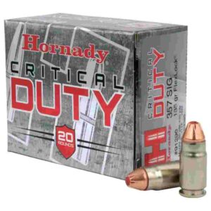 Hornady Critical Duty Handgun Ammo .357 Sig 135 gr Flex Tip 1225 fps 20/ct