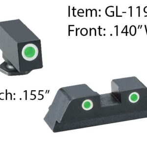 Ameriglo Classic Tritium Night Sight Set  3-Dot for Glock 20 21 29 30 31 32 36 40 41