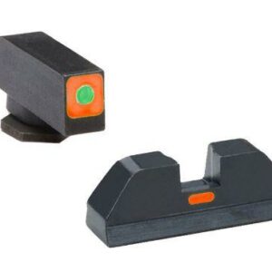 Green Tritium Outline Orange Square (non trit) REAR for Glock Gen 1-4
