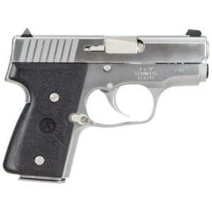 Kahr Arms MK9 Elite Handgun 9mm Luger 6rd (2) & 7rd (1) Magazines 3" Barrel Silver wil Black Checkered Grip CA Compliant
