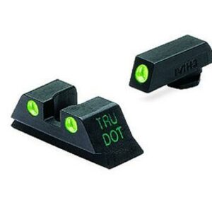 Meprolight Tru-Dot Night Sight Set - Glock 9mm .357 Sig 40 S&W .45 GAP Fixed Set Green/Green