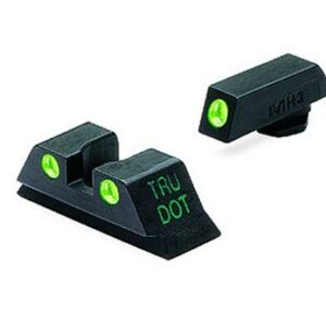 Meprolight Tru-Dot Night Sight Set - Glock 9mm .357 Sig 40 S&W .45 GAP Fixed Set TD Suppressor Height Green/Green