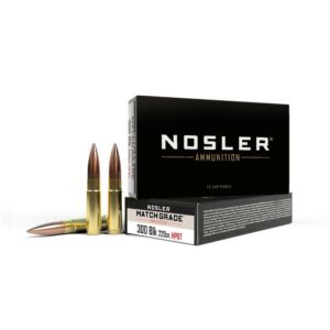 Nosler Match Grade Suppressor Ready Subsonic Rifle Ammunition 300 Blackout 220gr 1020 fps 20/ct