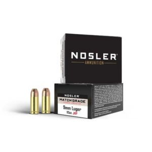 Nosler Match Grade Handgun Ammo 9mm Luger 115 gr JHP 20/ct