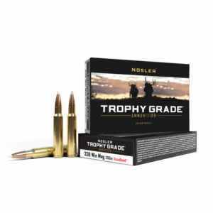 Nosler Trophy Grade Rifle Ammunition .338 Win Mag 250 gr AB 2650 fps - 20/box