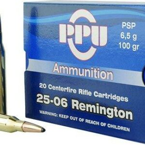 PPU Rifle Ammunition .25-06 Rem 100 gr PSP 3230 fps  20/ct