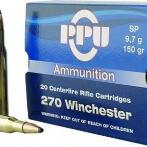 PPU Rifle Ammunition .270 Win 150 gr SP 2850 fps  20/ct